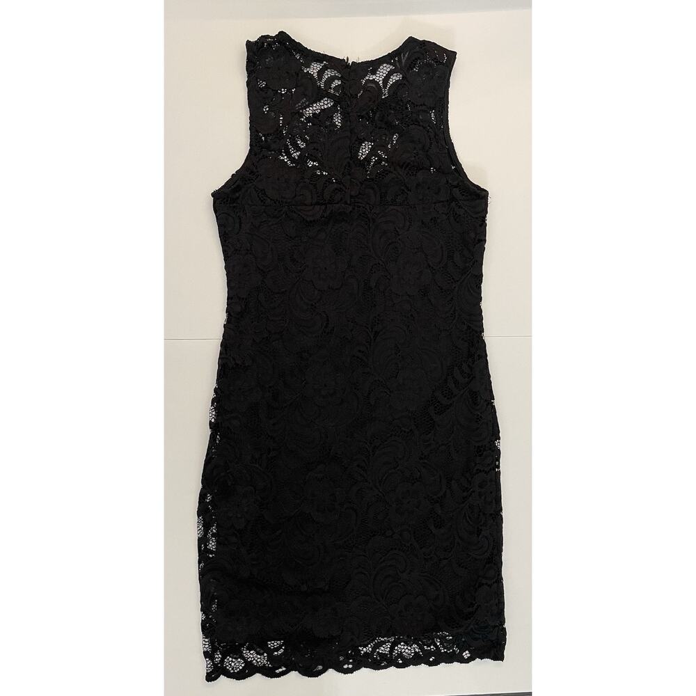 Ambiance Dress Womens Black Floral Lace Lined Classicore Size L